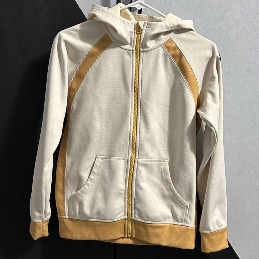 Burton Cream/Mustard Full‎ Zip Fleece-Lined Hoodie Women's Size M